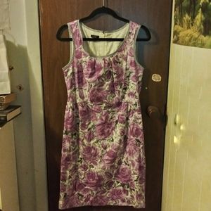 Talbots Purple & Black Sleeveless Dress Size: 6